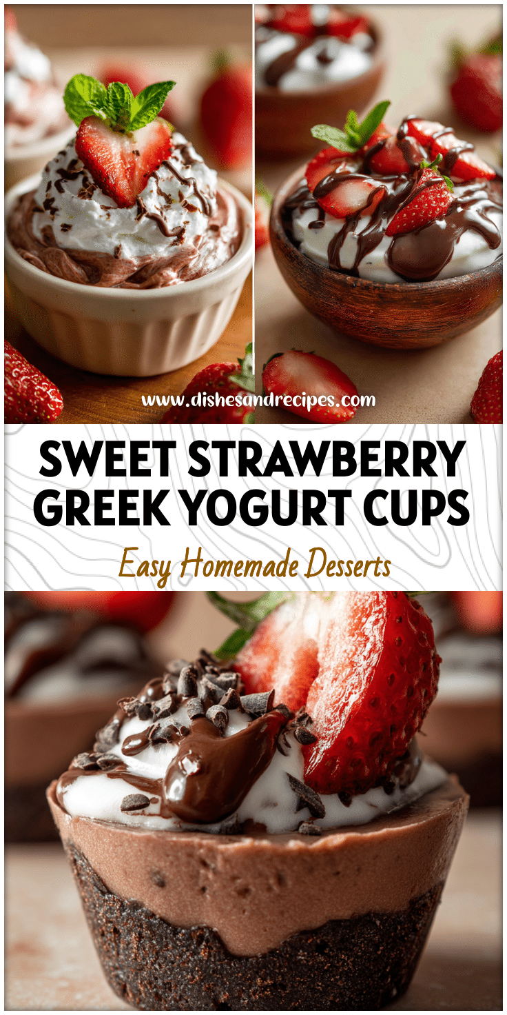 Chocolate Strawberry Greek Yogurt Cups – Sweet & Healthy Dessert Dip Idea